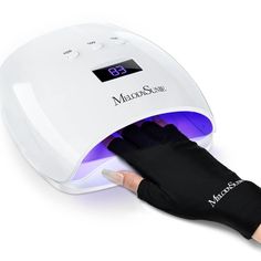 PRICES MAY VARY. 【Enhance the Manicure Experience】MelodySusie 54W UV LED nail lamp is specially designed for fast and efficient nail gel manicure curing, and UV gloves can block 99% of UV rays to ensure that your hands stay virtually free of excess radiation when using nail lamp. Made of ABS material, stylish design, letting you enjoy the fun of nail art while protecting your hands. 【Amazing Powerful Curing】Evenly 30pcs high performance dual LED UV light bulbs to ensure powerful curing for almos Uv Gloves, Led Nail Lamp, Nail Lamp, Nail Gel, Gel Manicure, Professional Nails, Uv Light, Gel Color, Uv Led