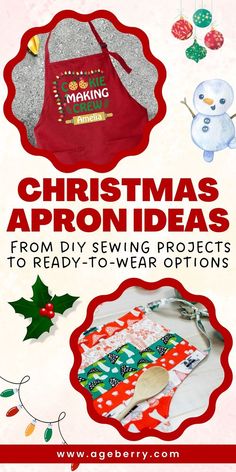 christmas apron ideas from diy sewing projects to ready - to - wear options