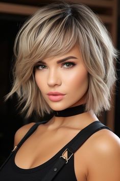 Side Bangs Hairstyles, Short Wave, Messy Short Hair, Peinados Fáciles Para Cabello Corto, Short Bob Haircuts