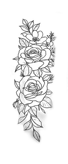 a line drawing of flowers on a white background with the word love written in it