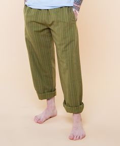 These Striped Hippie Pants will soothe your spirit with kind striped patterns and all cotton heavyweight fabric. These thick cotton pants feature deep side pockets, two back pockets, an elastic waistband, and a drawstring. Roll these cotton hippie pants up for a cool boho look or wear them long for true lounging vibes! Unisex sizing - great for women and men! Ethically made in Nepal. 100% cotton. Spirit Sage Mens Lounge Pants, Bohemian Pants, Tie Dye Tunics, Hippie Pants, Beachy Boho, Made Clothing, Boho Look, Cotton Pants, Small Waist