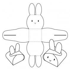 the paper bunny is cut out and ready to be used