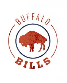 the buffalo bills logo on a white background