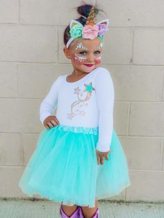 Toddler Girl Unicorn Costume, Unicorn Halloween Costume For Kids, Halloween Unicorn Makeup, Kids Unicorn Makeup, Toddler Unicorn Makeup, Unicorn Costume Makeup, Unicorn Makeup Kids, Toddler Unicorn Costume, Girl Unicorn Costume