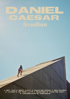 a movie poster with a man walking on the roof