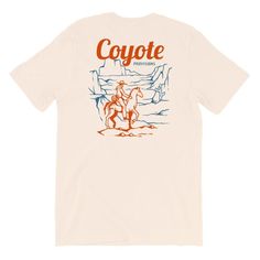 (1) Sunset Riders Short-Sleeve Unisex T-Shirt Cream – Coyote Provisions Relaxed Fit Western T-shirt For Ranch, Western Style Relaxed Fit T-shirt For Ranch, Western Style Relaxed Fit Crew Neck T-shirt, Outdoor Apparel, Tee Design, Hats For Men, Unisex T Shirt, Fabric Weights, Polyester Fabric