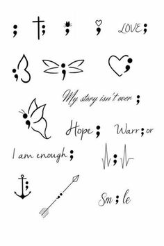 the words and symbols are drawn in black ink on a white paper with an arrow, heart