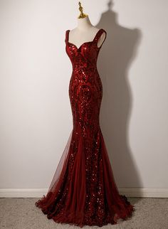 Wine Red Prom Dress Long, Red Mermaid, Mermaid Prom Dresses Lace, Prom Dress Evening, Long Formal Dress, Purple Prom Dress, Color Rush, Sequin Prom Dress, Sequin Prom Dresses