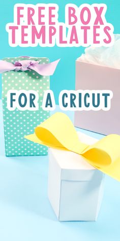 free box templates for a cricut project with the text, free box templates for a cricut project