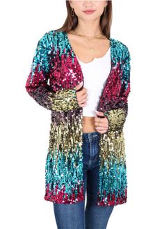 Great shopping ideas for Women's Sequin Jacket Open Front Coat Blazer Party Cocktail Outerwear Cardigan, Womens Coats Jackets Luxury Gold Blazer For Semi-formal Occasions, Cheap Sequined Outerwear For Fall, Cheap Sequined Winter Outerwear, Glitter Cardigan, Cocktails Party, Sequin Cardigan, Blazer Jackets For Women, Sequin Blazer, Sequin Jacket