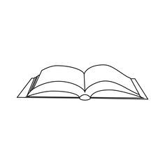 an open book on a white background