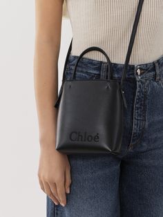 Chloé Chloé Sense Micro Tote Bag | Chloé US Chloe Purse, Chloé Bag, Chloe Logo, Chloe Handbags, Elegant Bags, Bags Aesthetic, Fashion Wishlist, Chloe Bag, Strap Tops