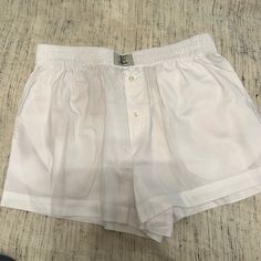 Nwt Never Worn Boxers On Women, Eleven Eleven, Cotton Boxer Shorts, White Boxers, Boxer Shorts, Shorts Athletic, Athletic Shorts, White Cotton, Color White