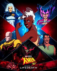 x - men the animated movie poster with various characters in different colors and sizes, including one