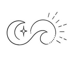 the crescent and star symbol is drawn in black ink on a white background