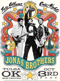 the jonas brothers poster for their concert in las vegas, california on oct 28, 1971