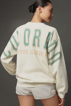 Cotton, polyester Pullover styling Machine wash Imported | Back Graphic Sweatshirt by Anthropologie, Women's, Size: XS, Polyester/Cotton Swag Ideas, Quilted Sweatshirt, Holiday Sweatshirt, Mens Scarves, Back Women, Suit Accessories, Vintage Holiday, 50 Fashion, Sweatshirt Designs