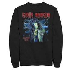 He'll love showing off his personal sense of style with this Men's Stranger Things Eddie Munson Thunders Clouds Hellfire Club Fleece Graphic Sweatshirt. FEATURES Crewneck Long sleevesFABRIC & CARE Cotton, polyester Machine wash Imported Color: Black. Gender: male. Age Group: adult. Material: Cotton Blend. Eddie Munson Hellfire Club, Stranger Things Eddie Munson, Stranger Things Eddie, Hellfire Club, Eddie Munson, Club Sweatshirts, Fun Style, How To Show Love, Fleece Sweatshirt