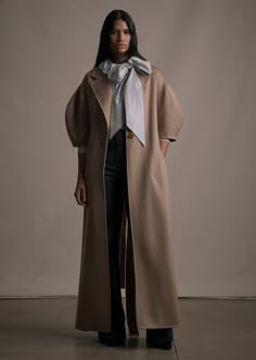 REGENCY COAT IN DOUBLE FACE CASHMERE Puff Sleeve Coat, Bell Sleeve Coat, Drop Shoulder Coat, Fits Inspiration, Adam Lippes, Fashion Suits For Men, Bustier Dress, Stripe Silk, Cashmere Coat