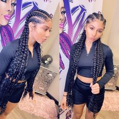 Trending Braids, Braids Tutorial, Feed In Braids, Braids Black, Cornrow Braids, Fulani Braids