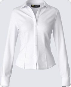 Elegant Stretch Shirt For Office Wear, Business Casual Stretch Button-up Blouse, Stretch Button-up Blouse For Business Casual, Classic Stretch Tops For Business Casual, Solid Color Slim Fit Button-up Top, Formal Stretch Collared Shirt, Classic Fitted Blouse For Business Casual, Stretch Button-up Shirt, Elegant Stretch Button-up Shirt