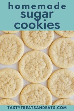 The Easiest Sugar Cookies Recipe! These Old Fashioned Sugar Cookies are soft in the center and crispy on the outside - absolutely delicious! Sugar Cakes Old Fashioned, Old Fashion Sugar Cookie Recipe, Small Batch Sugar Cookie Recipe, Old Fashion Sugar Cookies, No Chill Sugar Cookies, Crispy Sugar Cookie Recipe, Old Fashioned Sugar Cookie Recipe, Simple Sugar Cookie Recipe, Soft Chewy Sugar Cookies