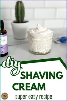 DIY shaving cream for women and men. Simple homemade recipes without shea butter. Amazing consistency for no nicks, irritation or razor burn! I love this for my DIY skincare recipes and natural bath and body products with essential oils. Diy Shaving Cream For Women, Shaving Cream For Women, Diy Shaving Cream, Homemade Shaving Cream, Razor Bump, Anti Aging Homemade, Skincare Recipes, Natural Skincare Recipes, Diy Deodorant