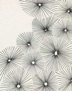 Umbrella Bursts II Poster Print - Grace Popp-VARPDX204202FN Image 1 Target Art, Dotted Drawings, Zen Doodle Patterns, Zentangle Drawings, Zen Art, Large Canvas Prints, Zentangle Art, Zentangle Patterns, Fine Arts Posters