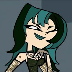 Gwen From Total Drama Island, Total Drama Redesign, Verde Aesthetic, Gwen Tdi, Gothic Characters, Gothic Flowers, Soft Goth, Tim Burton Art, Drawing Body Poses