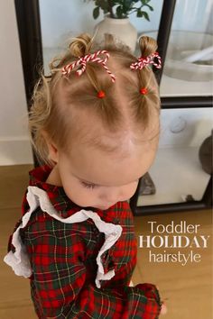 The cutest holiday hairstyle for toddlers 💚 Save for to your hair ideas for the next time you need some hair inspo! Tap to shop all of the hair products we used! Christmas Baby Hairstyles, Holiday Toddler Hairstyles, Christmas Hair Toddler Girl, Toddler Girl Christmas Hairstyles, Toddler Christmas Hairstyles, Toddler Christmas Hairstyles Girl