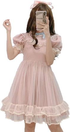 Summer Japanese Lolita Lace Dress Teen Girls Soft Cute Ruffles A-Line Princess Party Dresses Style Kawaii, Party Dresses Online, Online Dress Shopping, Lolita Dress