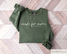 Made for More Sweatshirt, Christian Sweater, Jesus Shirt, Christian T-shirt, Bible Verse Shirt, Floral Crewneck - Etsy Christian Shirt Ideas, Christian Shirt Designs, Jesus Merch, Christian Jewelry Necklaces, Cricut Clothing, Church Merch, Faith Shirts, Christian Sweatshirts, Christian Clothes