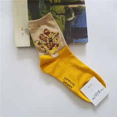 Material: Cotton, Polyester Free Size Van Gogh Sunflowers, Artsy Outfit, Art Socks, Socks Men, Free Socks, Power Suit, Museum Collection, Fashion Socks, Art Oil