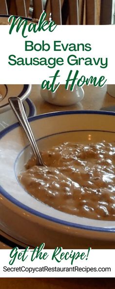 a bowl filled with sauce sitting on top of a table next to a plate full of food