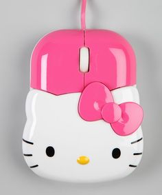 a hello kitty mouse with a pink bow on it's head