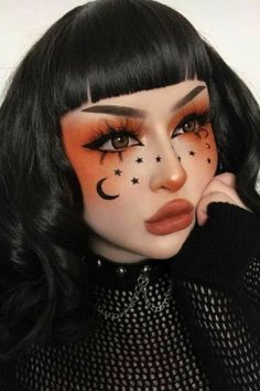 Witchy Makeup Looks Halloween, Witchy Makeup Aesthetic, Witch Makeup Ideas Pretty, Cute Witch Makeup, Witchy Makeup Looks, Witchy Makeup, Cute Halloween Makeup