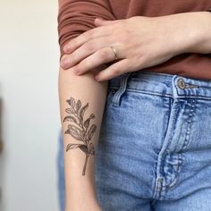 Sage Sprig Temporary Tattoo - 2 Pack NatureTats Toys & Games Herb Tattoo, Safe Tattoo, Black Line Tattoo, Sage Plant, Plant Tattoo, Healing Tattoo, Line Tattoo, Tattoo Black, Custom Tattoo Design