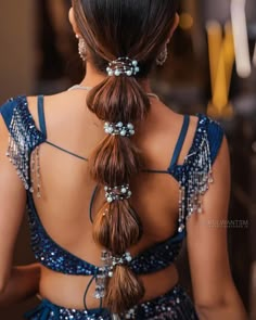 Braid Hairstyles With Lehenga, Bubble Braid Indian Wedding, Hairstyles For Groom Sister, Hair Accessories For Lehenga, Braid Jewelry Hairstyles, Pithi Hair Styles For Bride, Mehendi Hairstyles Bridesmaid, Simple Wedding Braid, Bridal Braid Indian