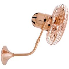 an image of a pink fan that is on the side of a white wall or ceiling