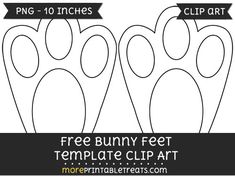 free printable bunny feet clip art for kids to use on crafts and paper projects