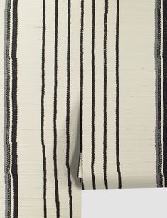 black and white striped fabric with vertical stripes