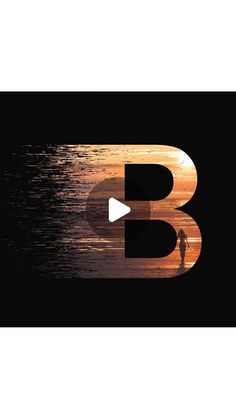 the logo for b is shown in front of an image of two people walking on water