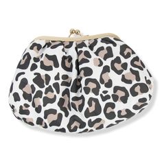 Leopard Print Cosmetic Bag - COSMETIC BAG LEOPARDBenefitsBrings a touch of vintage glamour to your dressing table or bathroom cabinetLarge enough for all your toiletries and cosmetic must-havesNeat enough to take out and aboutLined with soft-touch satin polyester in kittenish pinkDoubles as a make-up bag and a retro clutch for fun nights outFeaturesLeopard print designSatin polyester liningVintage-style, gold, knurled claspLightweight construction - Leopard Print Cosmetic Bag Chic White Pouch Cosmetic Bag, Chic White Cosmetic Bag, Chic Cream Pouch Cosmetic Bag, The Vintage Cosmetic Company, Cosmetic Company, Makeup Bag Organization, Vintage Cosmetics, Make Up Bag, Vintage Glamour