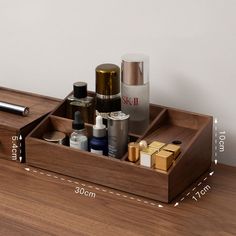 Organize your cosmetics in style with this creatively designed wooden storage box! Not only will it keep your makeup tidy, but it also makes for a unique and fun gift for the girls in your life. Wood Makeup Organizer, Wooden Makeup Organizer, 2024 Manifestations, Handmade Makeup, Wooden Organizer, Wooden Storage Box, Work Project, Wooden Storage Boxes, Future Apartment