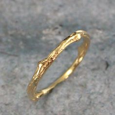 Rustic Ring, Raw Gold Ring, Organic Wedding Ring, Hammered Ring Men, Organic Wedding Band, Gold Twig Ring, Hammered Wedding Rings, Twig Wedding Band