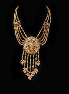 "This is a heavy and dramatic antique necklace that holds solid brass flower drops. The brass center piece is made in layers and when you see it in person you can see why the photos don't do it justice. You probably won't find another like it... I have seen many and this one is a real jewel. The necklace measures 16\" long when closed with an additional 5 1/4\" drop. The chain on this is really ornate as is the connectors ( see close ups ) The patina on this is rich and beautiful and has not bee Art Baroque, Art Nouveau Flowers, Vintage Fringe, When You See It, Art Nouveau Jewelry, Antique Necklace, Message Jewelry, Victorian Jewelry, Fantasy Jewelry