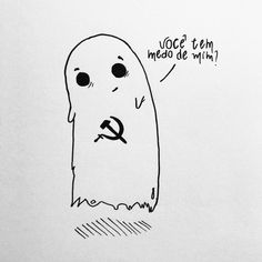 a black and white drawing of a ghost