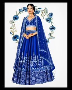 Lehenga Sketches, Lehenga Illustration, Wardrobe Planner, Fashion Girl Design, Fashion Illustration Tutorial, Fashion Illustration Collage, Lehenga Designs Simple