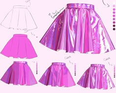 the skirt is made from shiny material