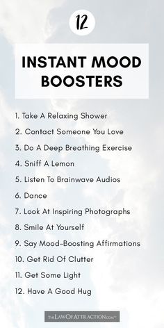 Discover these instant mood boosters that help combat depression, anxiety and stress in only 5 minutes. Improve your mood and energy now! Click here. Positive Quotes For Life Encouragement, Mood Boosters, Improve Mental Health, Improve Mood, Coping Skills, Self Care Routine